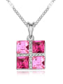 thumb Fashion Square austrian Crystals Pendant Alloy Necklace 2