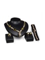 thumb 2018 Alloy Imitation-gold Plated Fashion Stones Four Pieces Jewelry Set 0