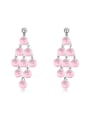 thumb Exaggerated Cubic austrian Crystals Alloy Drop Earrings 1