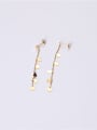 thumb Titanium With Gold Plated Simplistic Heart Drop Earrings 2