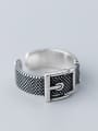 thumb 925 Sterling Silver With Antique Silver Plated Vintage Belt Buckle  Free Size  Rings 1