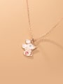 thumb 925 Sterling Silver With Rose Gold Plated Cute Mouse Necklaces 0