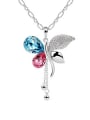 thumb Fashion austrian Crystals-studded Butterfly Pendant Alloy Necklace 1