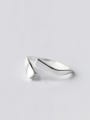 thumb S925 silver wave zircon opening Midi Ring 0