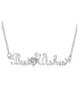 thumb Personalized Monogrammed Heart austrian Crystal Alloy Necklace 1
