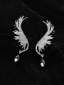 thumb Alloy With Platinum Plated Delicate Angel Wing Drop Earrings 0