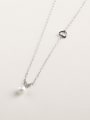 thumb Freshwater Pearl Tiny Heart-shaped Necklace 0
