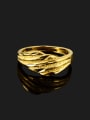 thumb Unisex High Quality Geometric Shaped 24K Gold Plated Ring 1