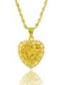 thumb Delicate 24K Gold Plated Heart Shaped Rhinestone Necklace 0