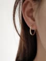 thumb Sterling silver minimalist  irregular earrings 1