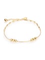 thumb Simple Tiny Beads Gold Plated Anklet 0