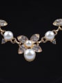 thumb Fashion Gold Plated Flowers Imitation Pearls Alloy Necklace 2