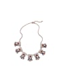 thumb Flower-shape Artificial Stones Necklace 1