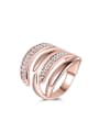 thumb Creative Multi Layer Rose Gold Plated Rhinestone Ring 0