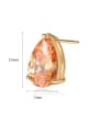 thumb AAA zircon drop-shaped ear studs 4