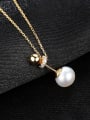 thumb Pure Silver Natural Freshwater Pearl plated 18K-gold Necklace 2