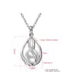 thumb Women Exquisite Water Drop Artificial Pearl Two Pieces Jewelry Set 1