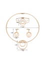 thumb 2018 Alloy Imitation-gold Plated Fashion Circles Three Pieces Jewelry Set 3