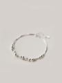 thumb S925 Silver Smooth Surface Double Layer Bracelet 0