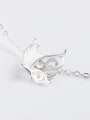 thumb Lovely Hollowed Out Butterfly Silver Necklace 1