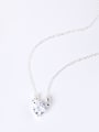 thumb Simple Cubic Zircon Tiny Deer Antlers Pendant 925 Silver Necklace 0