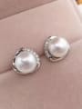 thumb 2018 2018 Freshwater Pearl Zircon stud Earring 0