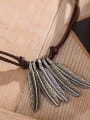 thumb Couples Adjustable Feather Shaped Necklace 0