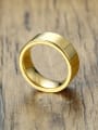 thumb Stainless Steel With Gold Plated Simplistic Smooth Round Men Rings 3