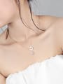 thumb Simple Letter M Rose Gold Plated Titanium Necklace 1
