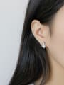 thumb 925 Sterling Silver With Gold Plated Personality Irregular Stud Earrings 2