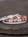 thumb Copper With White Gold Plated Delicate Cubic Zirconia Rings 0