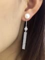 thumb 2018 Fashion Freshwater Pearl Zircon drop earring 1