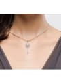 thumb Copper inlaid AAA zircon Pearl Necklace 1