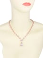 thumb Copper With  Cubic Zirconia  Classic Water Drop Earrings And Necklaces 2 Piece Jewelry Set 2