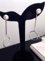 thumb Freshwater Pearl Hoop drop earring 1