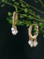 thumb 925 Sterling Silver With 18k Gold Plated Trendy tassels Clip On Earrings 3