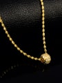 thumb Fashionable Geometric Shaped Zircon 24K Gold Plated Necklace 1