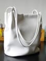 thumb First layer cowhide leisure vertical section bucket bag 1