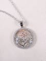 thumb Copper With Platinum Plated Simplistic Flower Necklaces 2