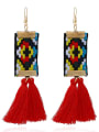 thumb Exquisite Hand Embroidery Tassels Stud Earrings 1