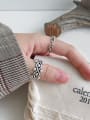thumb 925 Sterling Silver With Antique Silver Plated Vintage Geometric Free Size  Rings 2
