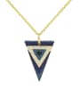 thumb Middle East Micro Pave Colorful Triangle Necklace 0