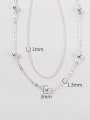 thumb Sterling Silver personality minimalist beads chain double Bracelet 3