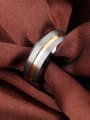 thumb Tungsten With Gold Plated Simplistic Geometric Rings 1