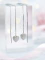 thumb S925  Silver Heart-shaped threader earring 0