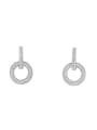 thumb Copper With Platinum Plated Simplistic Round Drop Earrings 0
