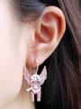 thumb Copper With Platinum Plated Personality Asymmetry Cattle Cluster Earrings 1