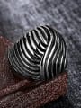 thumb Punk Style Stripe Design Stainless Steel Ring 1