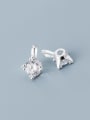 thumb 925 Sterling Silver With Cubic Zirconia Simplistic Geometric Charms 1