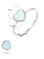 thumb 925 Sterling Silver With Opal Fashion Heart Band Rings 4